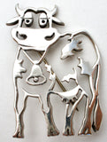 Vintage Cow Brooch Pin by Frank Chavez - The Jewelry Lady's Store