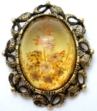 Vintage Lucite Flower Pendant Brooch - The Jewelry Lady's Store