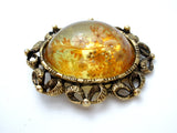 Vintage Lucite Flower Pendant Brooch - The Jewelry Lady's Store