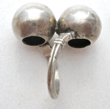 Vintage Sterling Silver Double Orb Ring by Uncas - The Jewelry Lady's Store