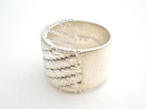 Wide Band Sterling Silver Milor Ring Size 7.5 - The Jewelry Lady's Store