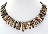 Wide Abalone SeaShell Collar Necklace - The Jewelry Lady's Store