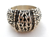 Wide Mexican Braid Ring Sterling Silver Size 6 - The Jewelry Lady's Store