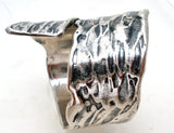 Wide Sterling Silver Bypass Knuckle Ring Size 7 - The Jewelry Lady's Store